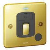 Synergy™ Authentic - Double Pole switched Fused Connection Unit+cord outlet+LED power indicator Glossy gold