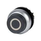 Pushbutton, RMQ-Titan, Extended, maintained, black, inscribed, Bezel: titanium