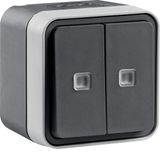 CUBYKO A/R DOUBLE LIGHT WALL-MOUNTED IP55 GRAY