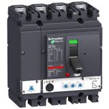 circuit breaker ComPact NSX100F, 36 kA at 415 VAC, MicroLogic 2.2 trip unit 40 A, 4 poles 4d