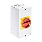 Repair switch emergency off, enclosed 3-pole, 63A, 22kW