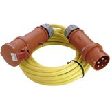 'CEE-cable extension for construction site 16A / 11 Kw 25m AT-N07V3V3-F 5G2,5 yellow'