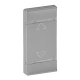 Cover plate Valena Life - Up/Down symbol - either side mounting - aluminium