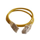 Patch cord RJ45 category 6A S/FTP high density standard LSZH yellow 0.5 meter