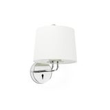 MONTREAL CHROME WALL LAMP WHITE LAMPSHADE