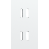 Twofold faceplate, vertical 71 mm centre distance, for double switch f