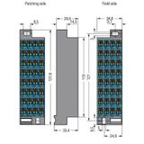 Matrix patchboard 32-pole Marking 1-32 dark gray