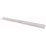 Cover frame strip for top or bottom for width = 1200mm, grey