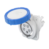 10° ANGLED FLUSH-MOUNTING SOCKET-OUTLET HP - IP66/IP67 - 3P+E 32A 200-250V 50/60HZ - BLUE - 9H - FAST WIRING