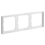 Galion - 3 gangs plate kit support - White