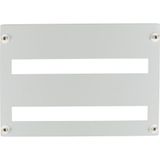 Front plate 45mm-Device cutout for 33 Module units per row, 1+ rows, grey