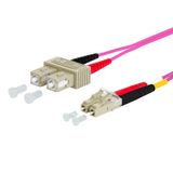 OpDAT patch cord SC-D/LC-D OM4, 5.0 m