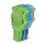 1-conductor female connector Push-in CAGE CLAMP® 4 mm² green-yellow/bl