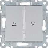 Cde VR Double Poussoir 1F -argent Ss/Vis