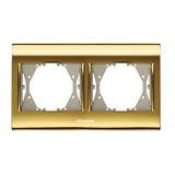 Thea Blu Accessory Gold + Dore Two Gang Flush Mounted Frame