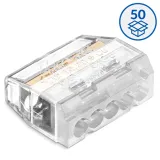 Push-in wire connector SCP5 transparent / grey (box 50 pcs)