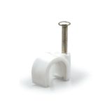 ROUND CABLE CLIP D.6 WHITE