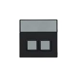 2P-885 Center plate Switch/push button Central cover plate Black - Impressivo