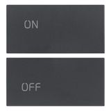 2 half buttons 2M ON/OFF symbol grey