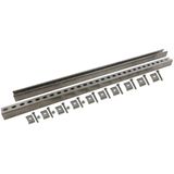C-rails L 2000mm StSt (V4A) including retaining clips, screws and nuts