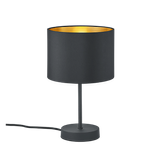 Hostel table lamp E27 matt black/gold