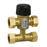 VZ419C Zone Valve, 3-Way with Bypass, PN16, DN15, 15mm O/D Compression, Kvs 2.0 m³/h, M30 Actuator Connection, 5.5 mm Stroke, Stem Up Closed