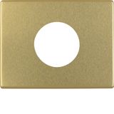 Centre plate for push-button and pilot lamp E10, Arsys, gold, metal