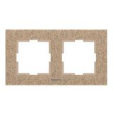 Karre Plus Accessory Corian - Sandstone Two Gang Frame