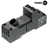 Relay socket, IP20, 4 CO contact , 6 A, PUSH IN