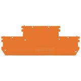 End and intermediate plate 1 mm thick orange