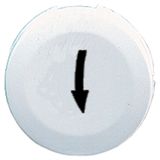 WHITE PLAIN CAP DOWN ARROW FOR CIRCULAR