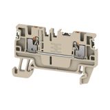 Feed-through terminal block, PUSH IN, 1.5 mm², 500 V, 17.5 A, Number o