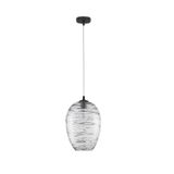 Matt Black Metal  & Light Grey Glass  LED E27 1x12 Watt 230 Volt  IP20 Bulb Excluded  D: 23 H  1: 35.5 H  2: 120 cm Adjustable height