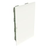 PRACTIBOX3 3R 12M FLUSH MOUNTING CABINET WHITE DOOR EARTH NEUTRAL T. BLOCK