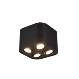 Cookie ceiling lamp 4-pc GU10 matt black