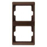 Frame 2gang vertical Arsys brown, glossy