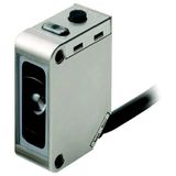 Photoelectric sensor, rectangular housing, stainless steel, red LED, r