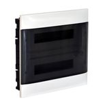 2X18 module recessed box - Smoked door - Without terminal block - Masonry wall