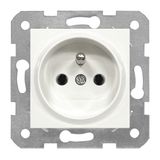 Pin socket outlet,white, screw clamps