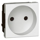 Socket Arteor - French - 2P shuttered - 10/16 A - 2 modules - white