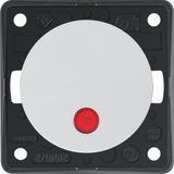 Ctrl on/off switch 2p impr "0", red lens, Integro - Design Flow/Pure, 