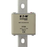 Fuse-link, high speed, 315 A, DC 1000 V, NH3, 71 x 76 x 150 mm, gBat, IEC, bolted connection