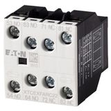 Auxiliary contact module, 4 pole, Ith= 16 A, 2 N/O, 2 NC, Microswitch, Front fixing, Screw terminals, DILA, DILM7 - DILM38