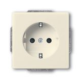 20 EUCKS-82-500 Cover Plates (partly incl. Insert) Protective Contact (SCHUKO) Safety Shutter ivory white - 63x63