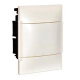 1x6 module recessed box without terminal block - white door - drywall