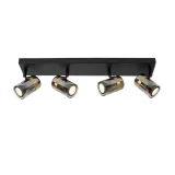 Lucide UPTON - Ceilingspot - 4xGU10 - Smoked