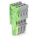 1-conductor female connector CAGE CLAMP® 4 mm² gray, green-yellow