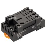 Relay socket, IP10, 4 CO contact , 10 A, Screw connection