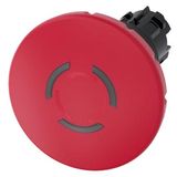 EMERGENCY STOP mushroom pushbutton, illuminable, 22 mm, round, plastic, red,...3SU1001-1JB20-0AA0-Z X90