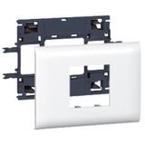 Mosaic support - for adaptable DLP cover depth 85 mm - 2 modules
